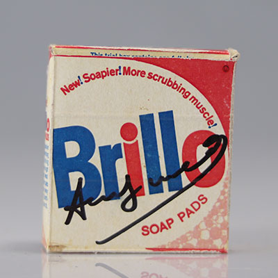 Andy Warhol (attribué à ) - Brillo Soap Pads Signed In Black Marker Carton Brillo Box