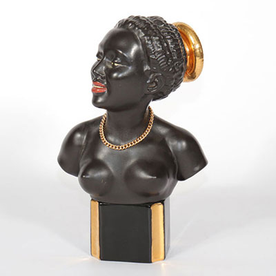 Bust of young african