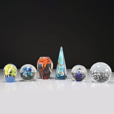 Paperweight. Lot of 6 different origins