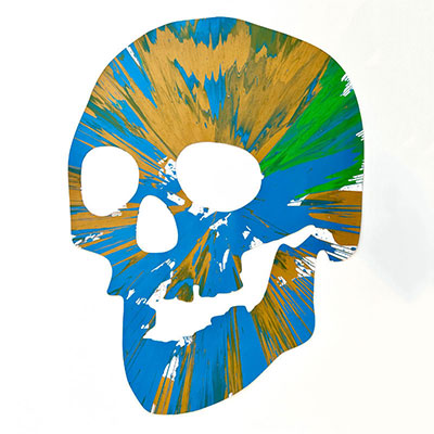 Damien Hirst. Skull. Spin Painting, acrylique sur papier