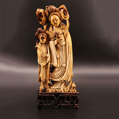 Chine - ivoire sculpté 19ème