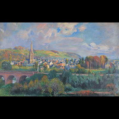 Raymond Louis LECOURT (1882-1946) Grande huile sur toile 