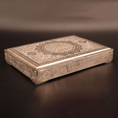 Syrian silver box hallmarked 648gr