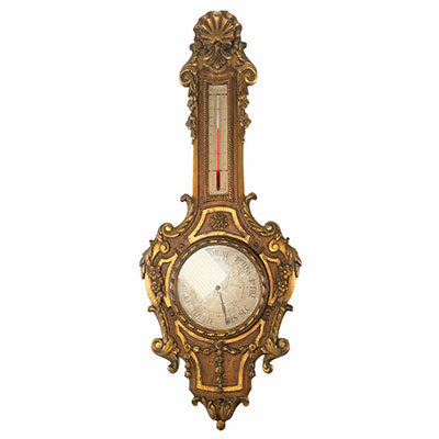 Mercury barometers in gilded wood
