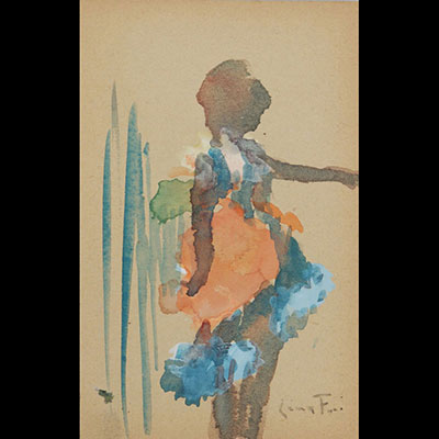 Leonor FINI (1907-1996) aquarelle 