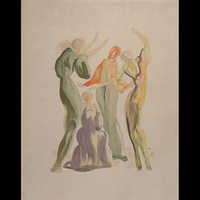 Salvador Dali. Dance. Color lithograph on arches paper