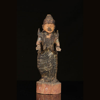 泰国-古代木制雕像