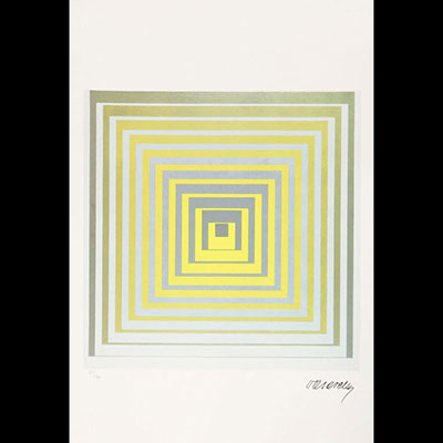 Victor Vasarely - Lithographie sur papier signée et numérotée
