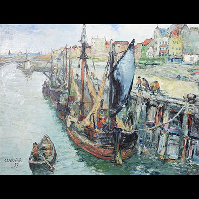 René CLAROT (1882-1972) Huile sur toile 