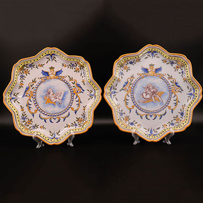 France - Pair of renaissance style plates