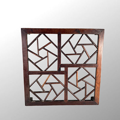 Rare table puzzle en bois de fer ,peut-être en huanghuali ,Chine XIX ème .