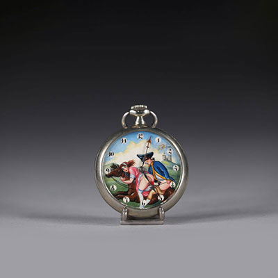 Pocket watch with erotic movement