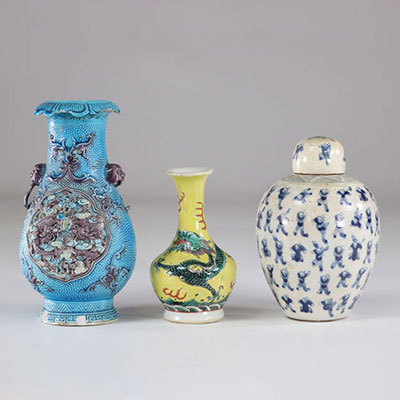 China set of 3 porcelains
