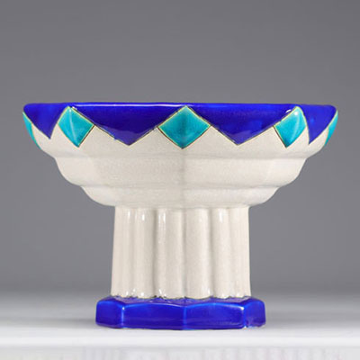 Art Deco pedestal bowl - Keramis Boch la Louvière