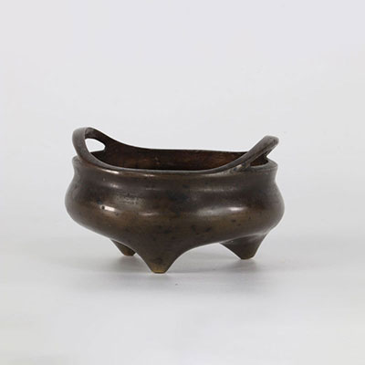 Brûle parfum chinois en bronze époque Qing