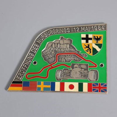 Germany Enamel badge Auto Nurburg-ring 1984