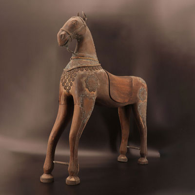 Wood and metal horse