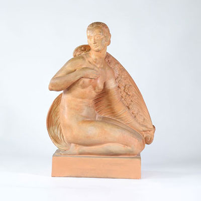 Joe DESCOMPS (1869 - 1950) Sculpture Art Déco 