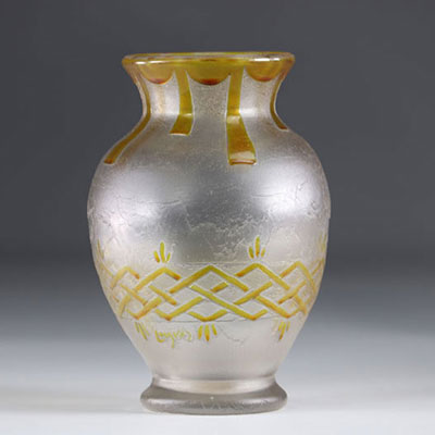 Legras vase cleared with Art Deco acid