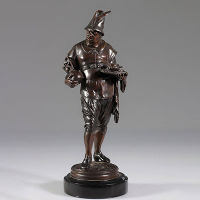 France - Bronze cook signed A.Lalouette - late 19th