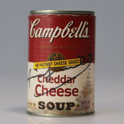 Andy WARHOL (attributed to)(1928-1987). Campbell's Soup. Metal tin can. Signed in marker on the label.