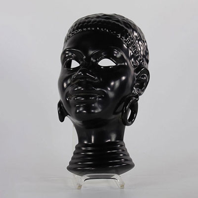 Villeroy&Boch Septfontaines, masque buste africaine série CONGO, 1950