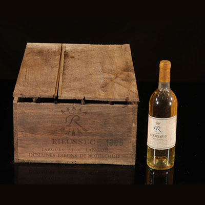 Vin - 7 bouteilles 75 cl Blanc Bordeaux blanc Rieussec  1986 Dom. Baron de Rothschild 75 cl 7 bouteilles