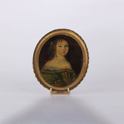 17th century miniature portrait of Madame de Sévigné on tortoiseshell