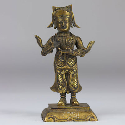China gilded bronze figure from the Ming period