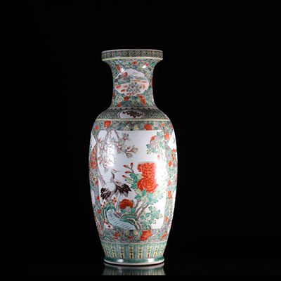 China large 20th vase with bird decoration