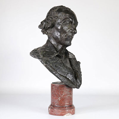 Buste Bronze signé Jean Baptiste Carpeau (1827 - 1875 )