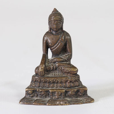 Chine petit Bouddha en bronze 18ème