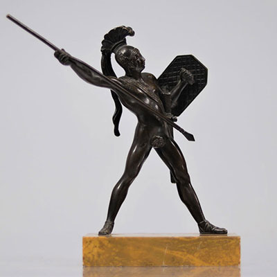 Theseus - Bronze on base, after mythology: murderer of the Medusa