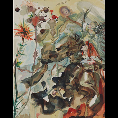 Salvador Dali «Paradis Chant 2» 1972 Gravure
