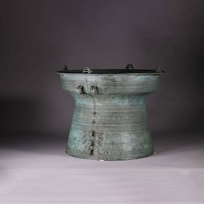 Vietnam objet de rituel dit tambour de pluie en bronze
