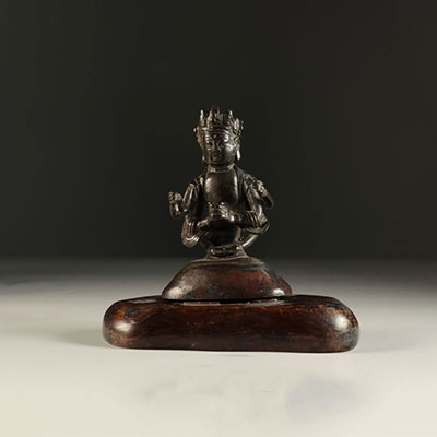 Bouddha bronze .Chine XVIII-XIXème