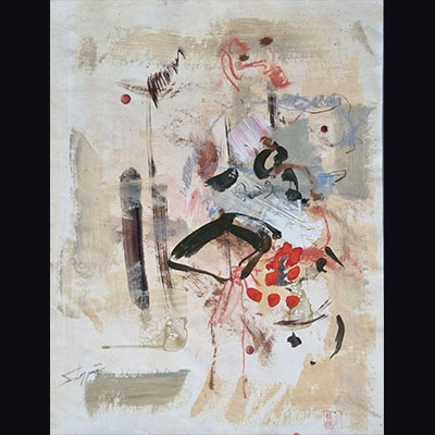Tigran AGADJANIAN (AR, 1960)Untitled, circa 1990/2000.-Mixe media on paper.-Size: 19 3/4 by 25 1/5 in