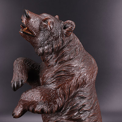 瑞士 - 1900 - 黑森林 - 熊木雕（大）