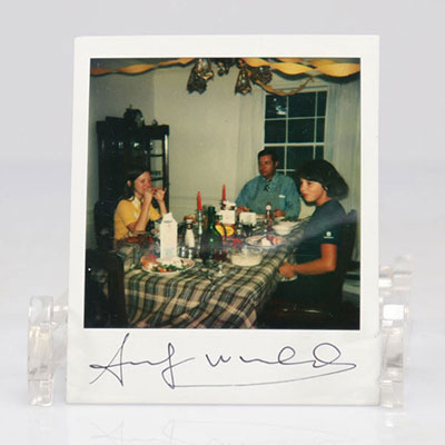 Andy Warhol. (d'après - after).  Family portrait. Polaroïd. Signé 