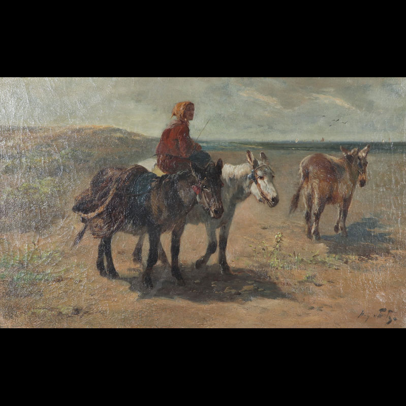 Henry SCHOUTEN (1857/64-1927) huile sur toile 