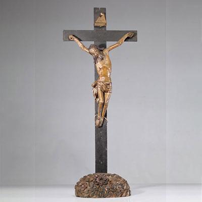 Christ en bois sculpté XVIIème Sud de la France