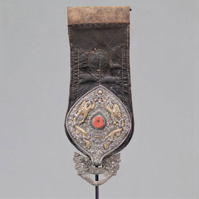 Jewelry pectoral ornamentation in silver and inlay XVIII/XIX th century