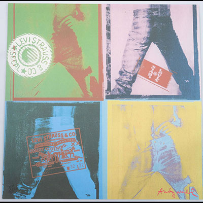 Andy Warhol (d'après) - Levis - Lithographie offset sur papier épais Plaque signée & numérotée au crayon crayon Edition limitée à 2400 exemplaires,