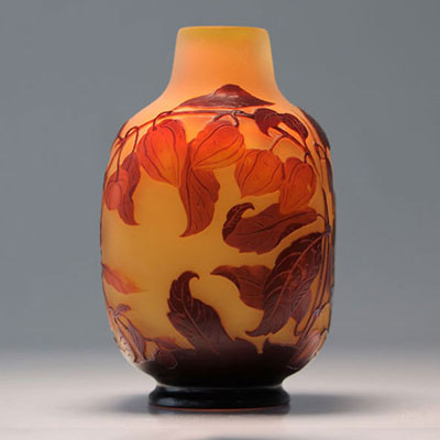 Emile Gallé vase decorated with flowers