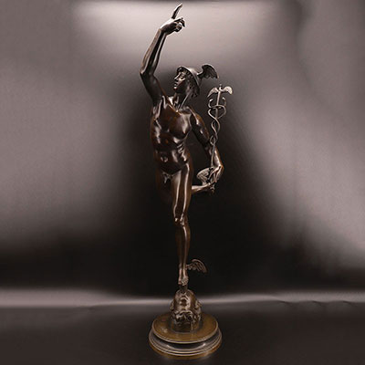 Belgique - Grand bronze Mercure fonderie de Bruxelles
