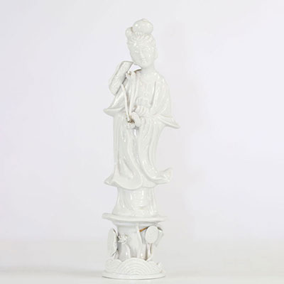 White Chinese statue - circa 1900 - finger missing - China