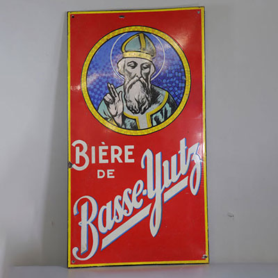 France Plaque émaillée Bière Basse-Yutz Emaillerie de Strasbourg