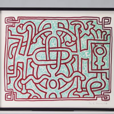 Keith Haring (in the style of) - Chocolate Buddha, 1989