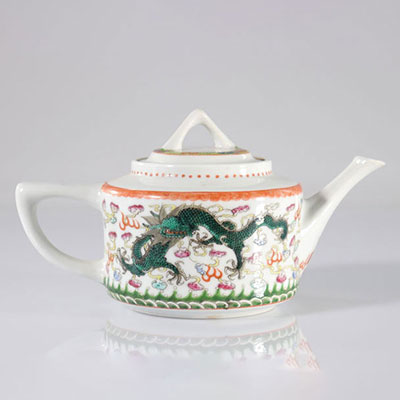 China porcelain teapot with dragon decoration Guangxu brand