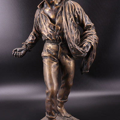 the sower - signed bronze